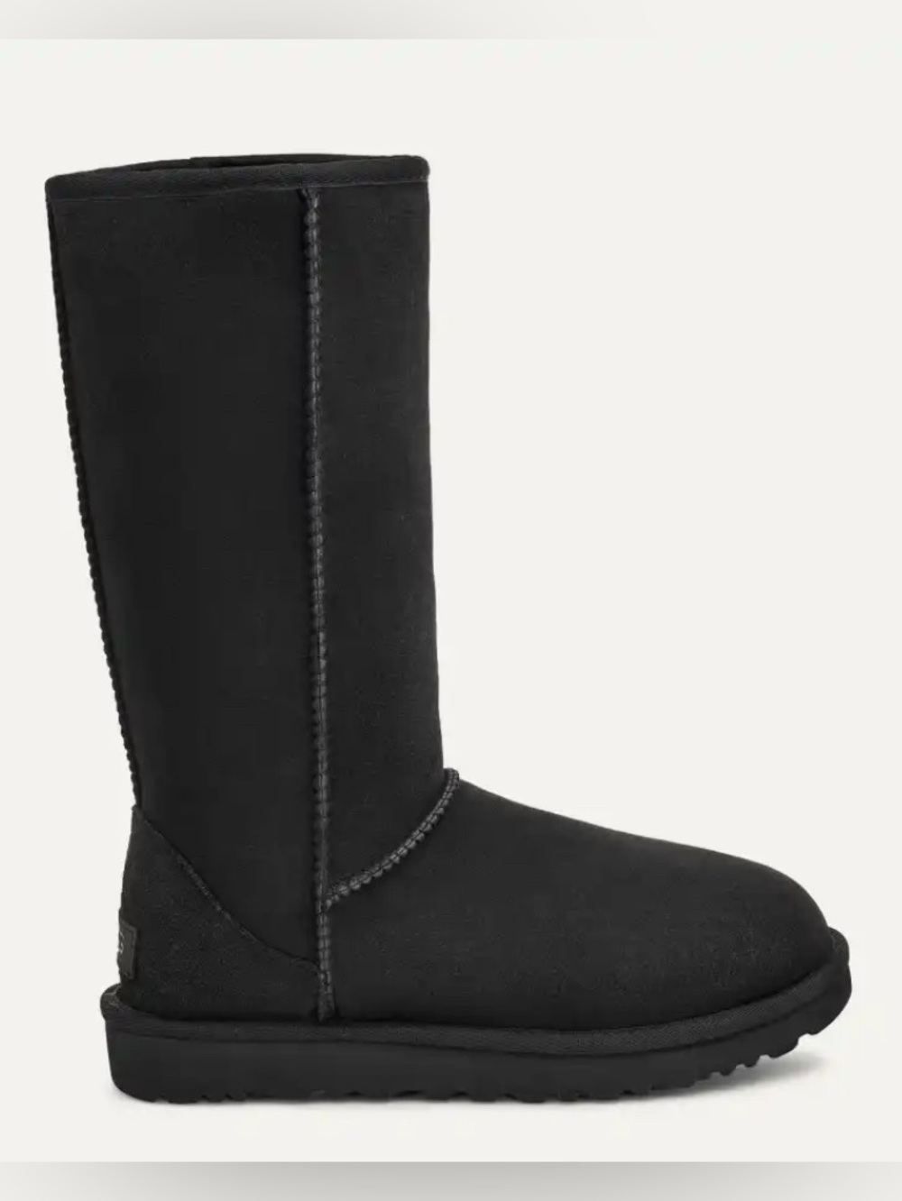 Ugg Womens tall suede winter boots with Sherpa lining size 7 black